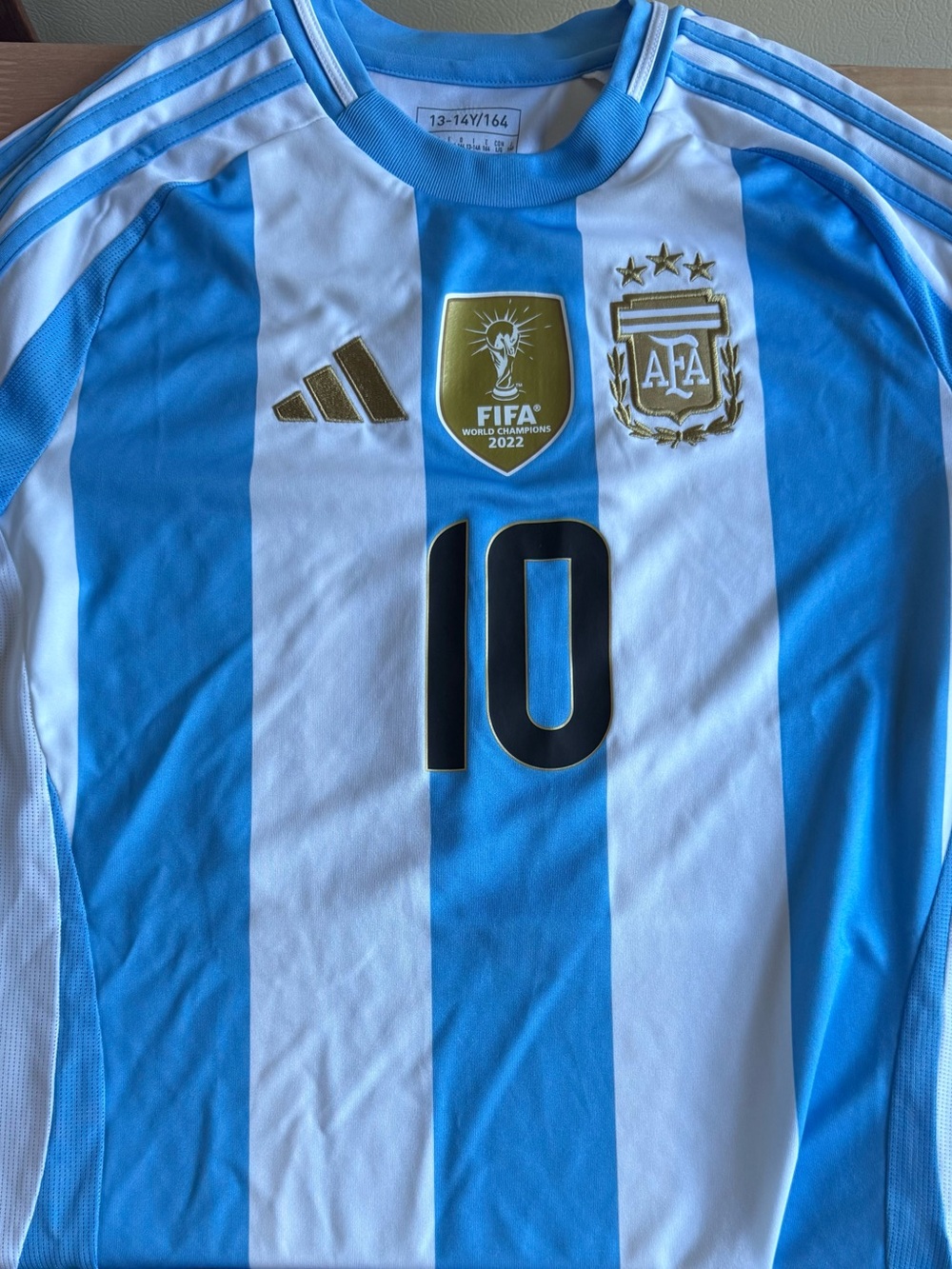 Messi Jersey Adidas Argentina #10 Home Soccer Jersey - Sky Blue & White